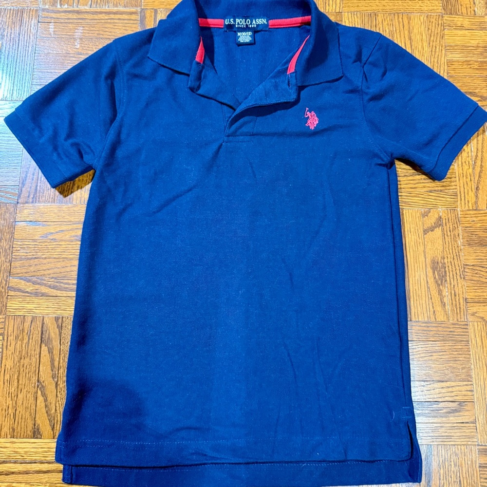 U.S. Polo Assn. Blue and Red Polo Shirt Classic Design